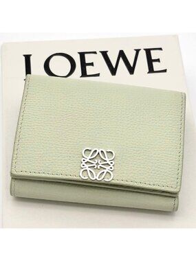 Loewe Wallet Anagram Trifold Green